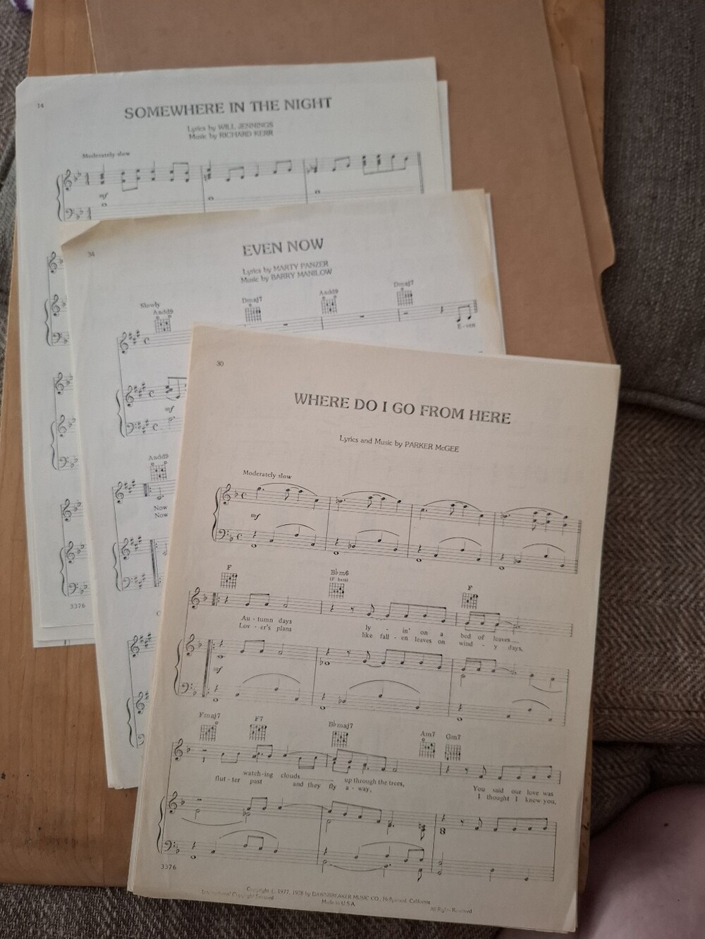 Vintage Sheet Music Pack - 'Where Do I Go From Here' & More
